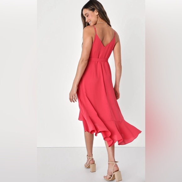 Lulu's Pink Midi Dress - Picture 2 of 8